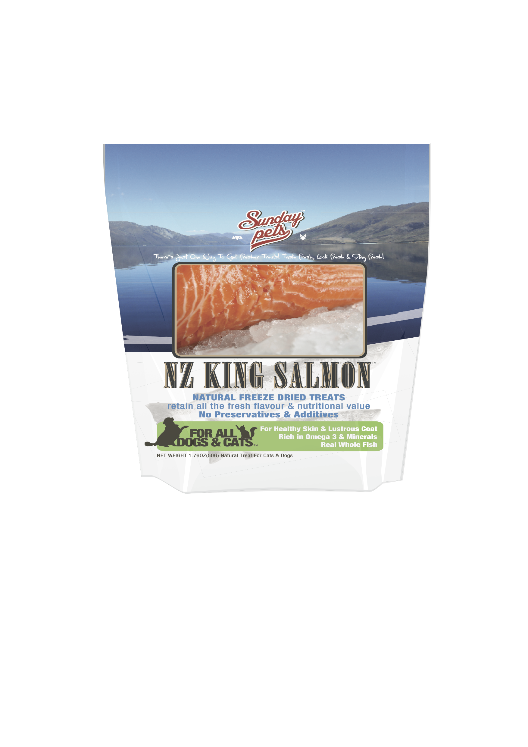Sunday Pets Freeze Dried King Salmon - Click Image to Close
